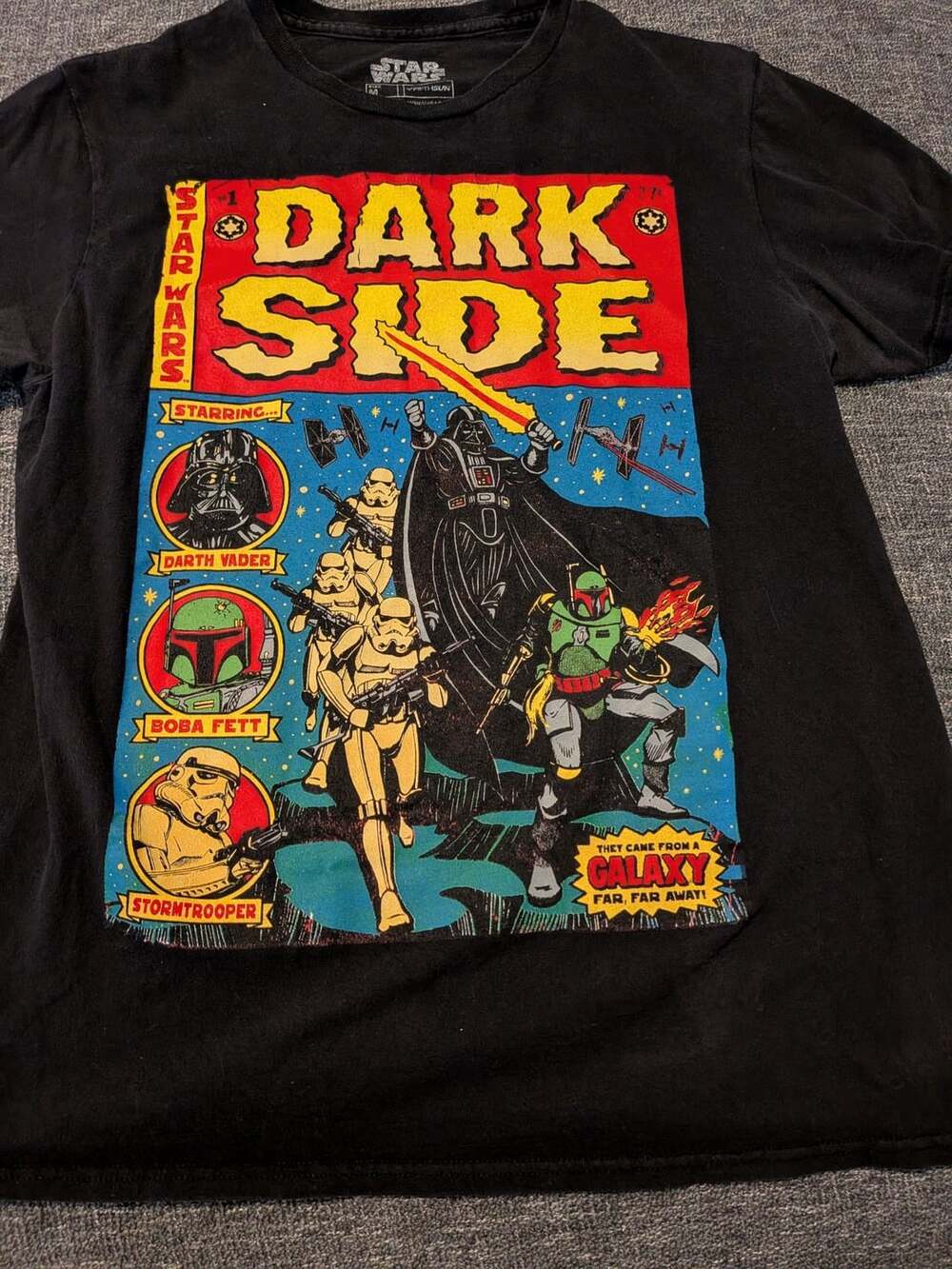 Star Wars Dark Side Graphic T-Shirt Size M Black